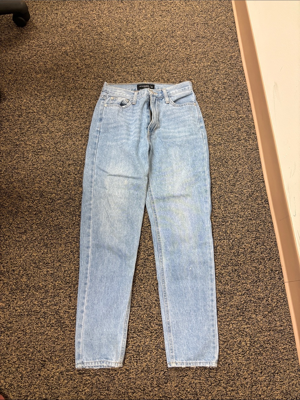 Just Black High-Rise Light Blue Tapered Jeans